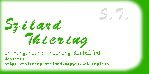 szilard thiering business card